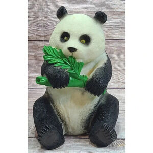 Toy Major Trading Company Rubber Panda Figure Black Off White 8" 2005